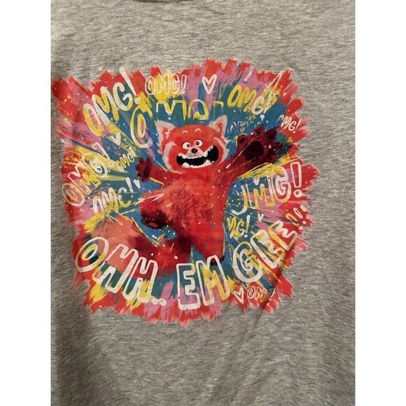 NWT Disney Parks Pixar Turning Red Mei Panda OMG Abstract Art tee Large - Picture 2 of 3